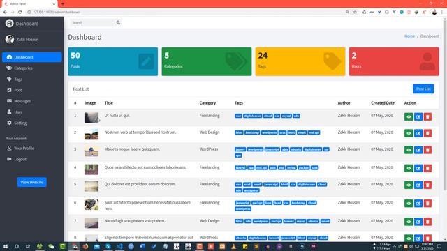 Project Overview - Laravel Blog Development Tuturial with Source Code