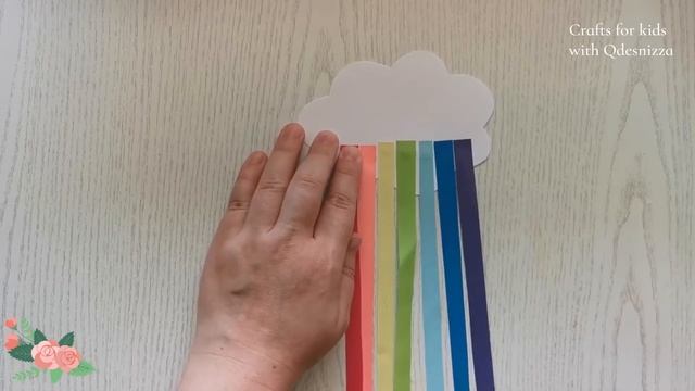 Отличная идея. Радуга. Аппликация. Поделки для малышей.