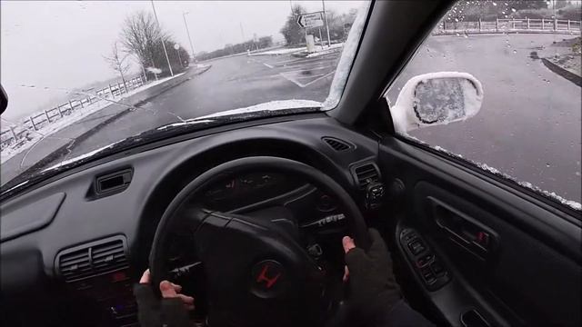 Rare Honda Integra Type R DC2 Snow Driving POV