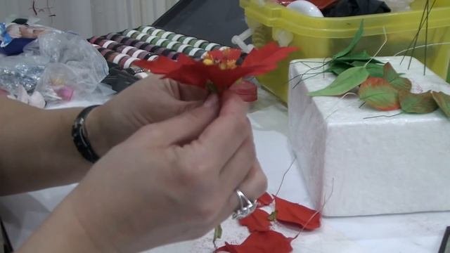 Сахарная Рождественская звезда Пуансеттия Poinsettia