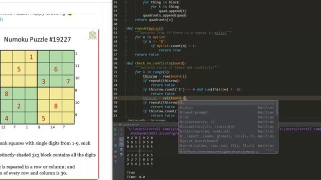 Solving Numoku Puzzles with Python