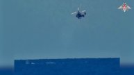 Минобороны России показали кадры уничтожения украинского морского дрона транспортно-боевым вертолёто
