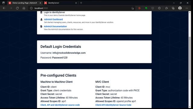 Get a SSO POC running in under 6 minutes with Duende IdentityServer and AdminUI