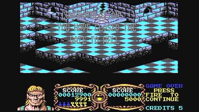 Commodore 64: Gauntlet 3 - the final fight game ending by U.S. Gold