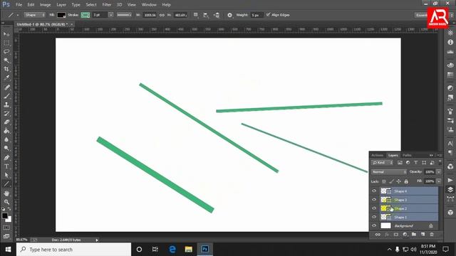 Polygon Tool Line Tool Custom Shape Tool   Adobe Photoshop CC Bangla Tutorial 2020 AR