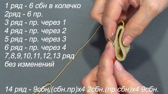 Как связать голову для маленькой куклы.  Куколка Мариша.  МК.