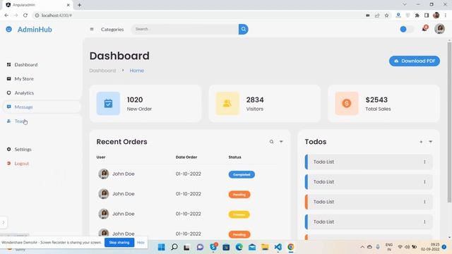 Angular 14 Responsive Admin Dashboard Template Free