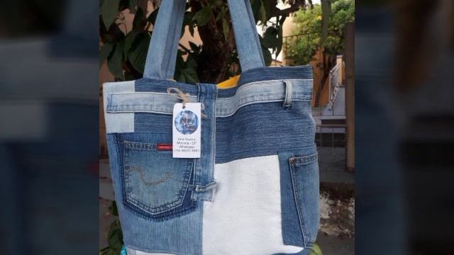 most beautiful and stunning printed denim tote handbags ideas