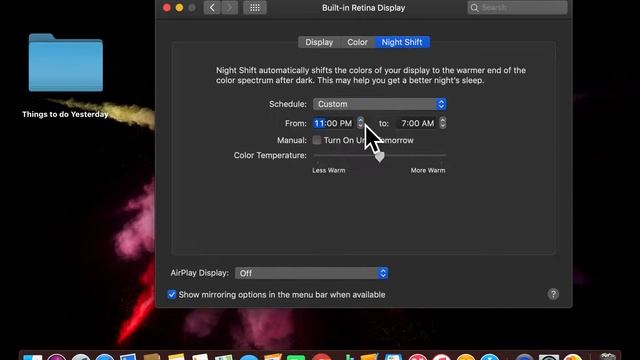 How To Turn On:Off Night Shift Mode On A Mac Computer