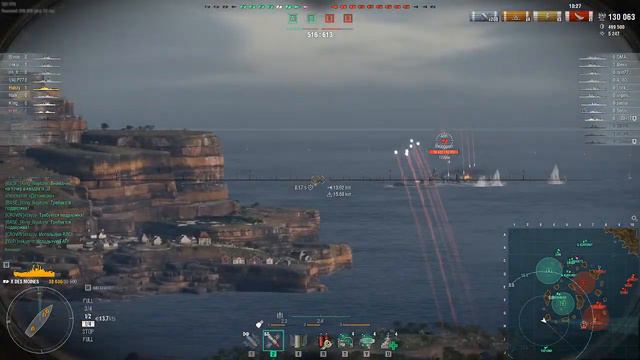 World of Warships Островной Демон. Как играть на Des-Moines