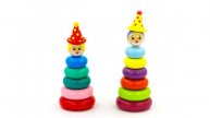 Пирамидка Клоун Alatoys (Алатойс) - деревянные развивающие игрушки