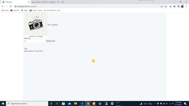 Ecommerce Cart Management using Laravel Session. #laravelsession