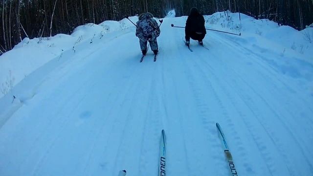 Покатушки и падения. Красивые моменты! Катание на лыжах.Братский район