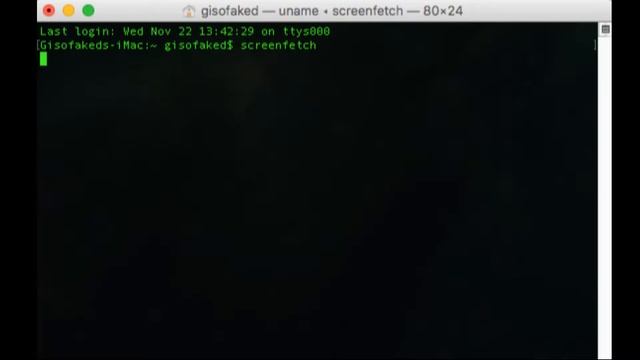 Terminal mac os screenfetch