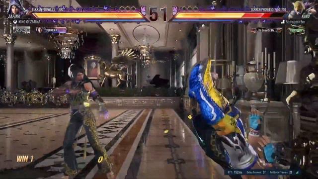 Tekken 8 Zafina vs King Online Rank Match....