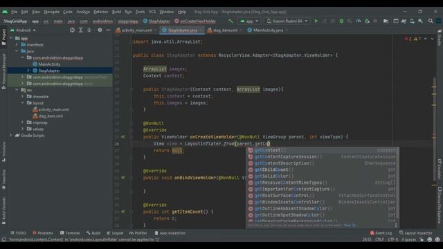 Tutorial Cara Membuat Tampilan Staggered Grid Menggunakan RecyclerView di Android Studio
