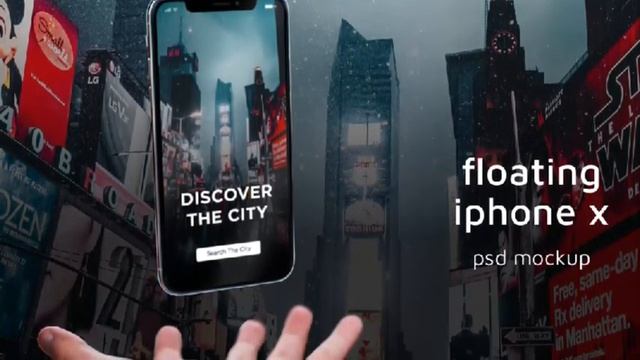 Photoshop Free Download – Floating iPhone X Mockup