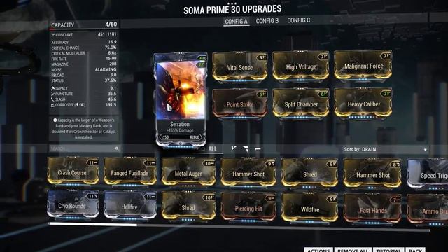 Soma prime and Tonkor vs Orokin Heavy Gunner (Warframe)