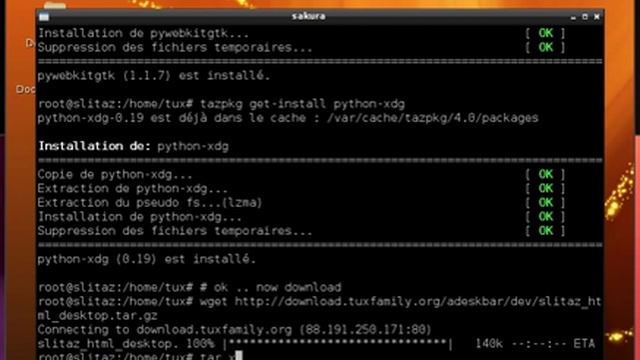 SliTaz HTML Desktop