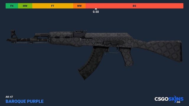 AK-47 Baroque Purple - Skin Float And Wear Preview