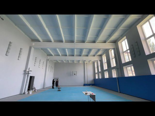 Ремонт спортзала в школе ст. Рождественской