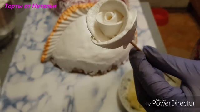 Маме на 75 лет! Украшение торта букет! Извините за качество! #тортбукет