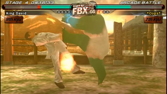 LAW VS PANDA TEKKEN 6 Gameplay on PSP