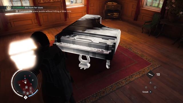 Assassin's Creed: Syndicate - Playing It By Ear: Piano Room Puzzle Search For Clues D A D E F D PS4