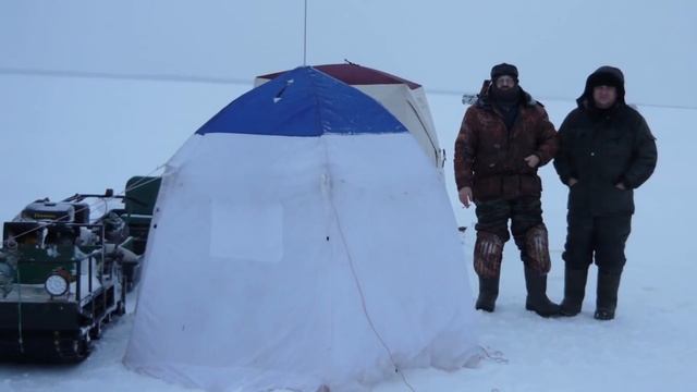 Вторая вылазка на Северную Двину в район острова Кумбыш.7.01.2016. Зимняя рыбалка на севере.