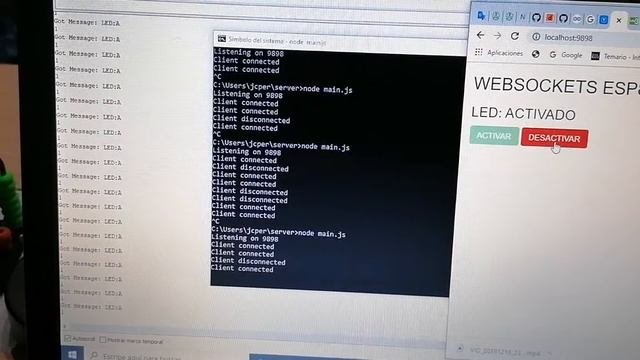 ESP8266  Websocket y nodejs