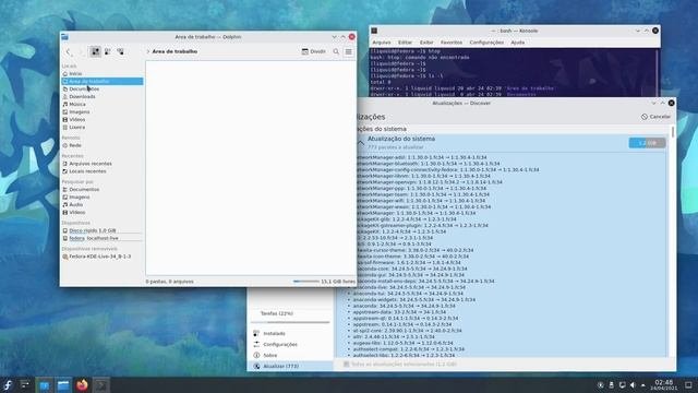 Confundindo usuários iniciantes com Fedora 34 Plasma? 127