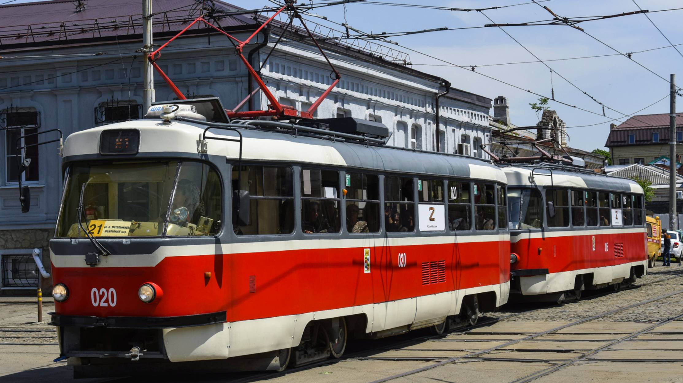 Старые трамваи Tatra T3SU ещё работают в Краснодаре-глазам своим не верю!