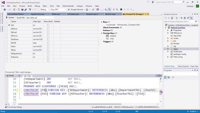 C# project | Online School  Management System Using ASP.Net and SQL Server