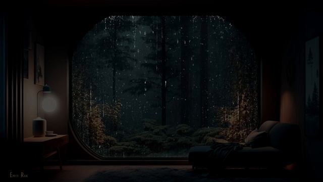 Empty Room Ambience ?- Beautiful Rain Forest out window, you are relaxing & Sleeping with your couc