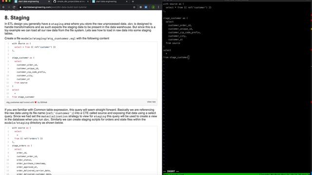 dbt(data build tool) tutorial
