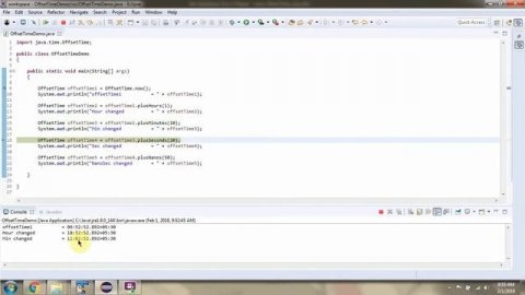 How to add hour, min, Sec to the time using plus methods of OffsetTime Class?