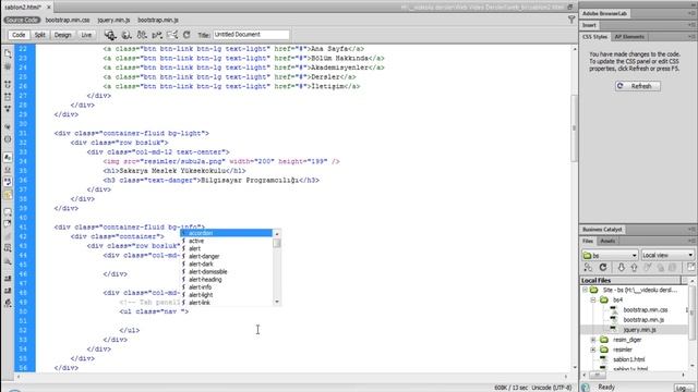WEB TASARIM - Ders-05 Bootstrap 3 - Tab panel