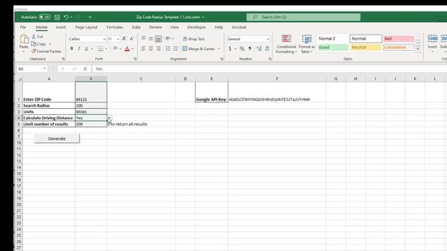Excel Zip Code Finder