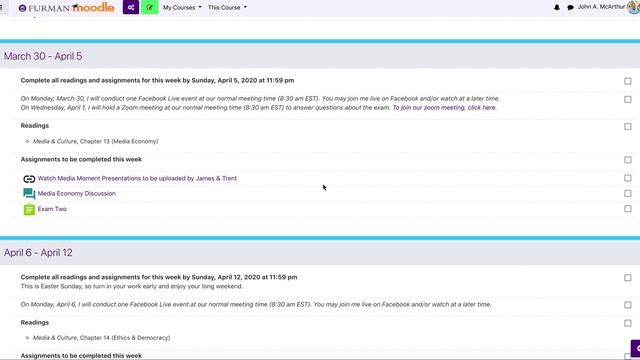 Attainable Instructional Design on Moodle