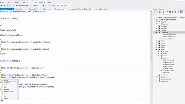 MVC 4  How to edit multiple records at once
