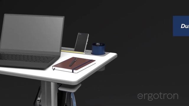 Connexyz - Ergotron LearnFit Mobile SitStand Desk Top Features  Benefits