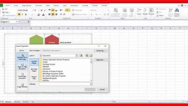 Excel: How to add SmartArt and Hyperlink it cool!!!!!!!!!!