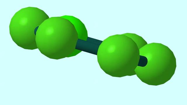 3D-композиция "Зелёный венчик с 6-ю шарами"