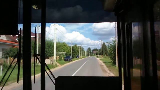 Поселок Вербилки из окна двухдверного ЛиАЗ-5256