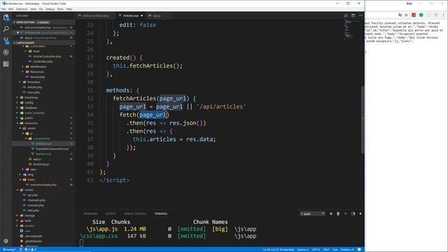 Full Stack Vue.js & Laravel