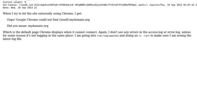 Apache reverse proxy for Cloud9 using ServerName (2 Solutions!!)