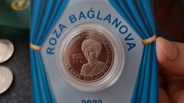 Ах, Самара, городок! Блистер 100 тенге 2022 к 100-летию легендарной исполнительницы Розы Баглановой