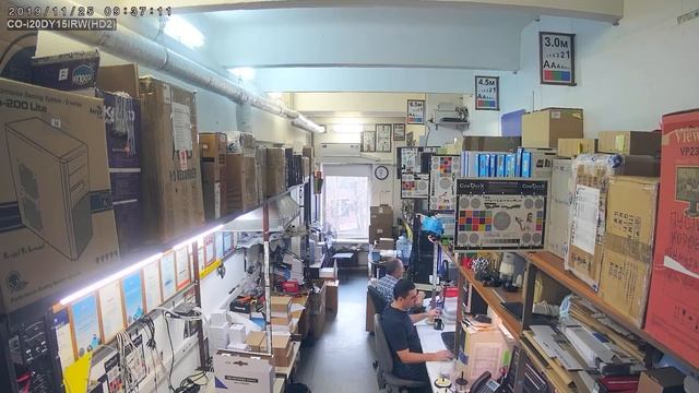 2Mp купольная IP камера CO i20DY15IRWHD2 Офис день режим WDR