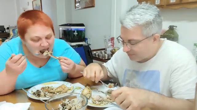 МУКБАНГ ? НАЕЛИСЬ ДО ОТВАЛА! Семейный обед РОССИЯ-ИСПАНИЯ