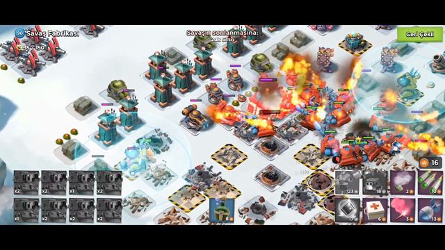 Tek Saldırıda Savaş fabrikasını Yok Etmek Boom Beach Gearheart !! #boom #beach #boombeach #gameplay